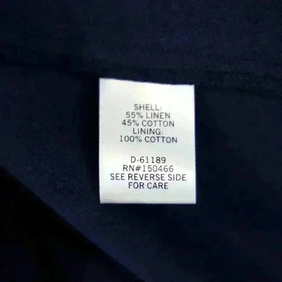 Market & Spruce Truly Poppy Navy Linen Crissie Mini Dress Fit & Flare Size Large - Picture 9 of 9